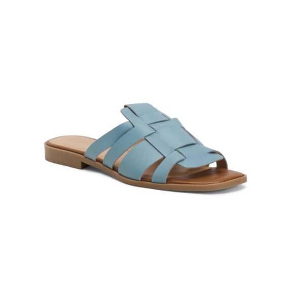 LOTTINI Sky Made In Italy Leather Open Toe Multi Band Sandals - Picture 1 of 2